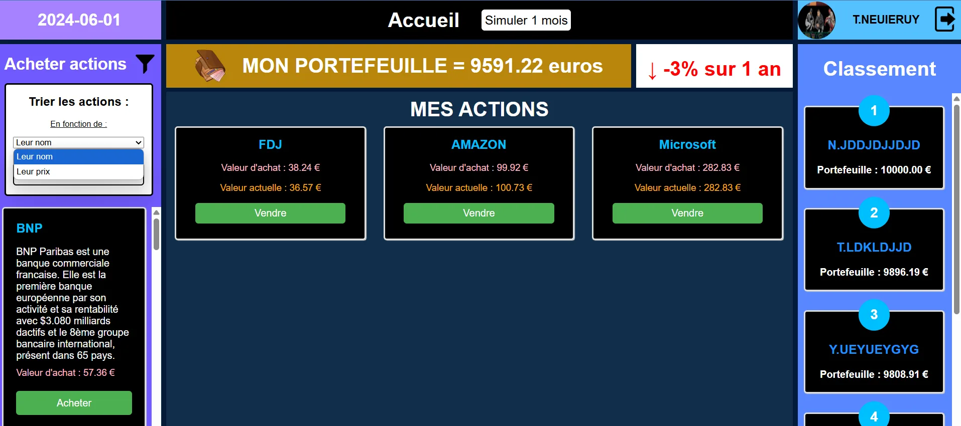 Virtual Trader V1