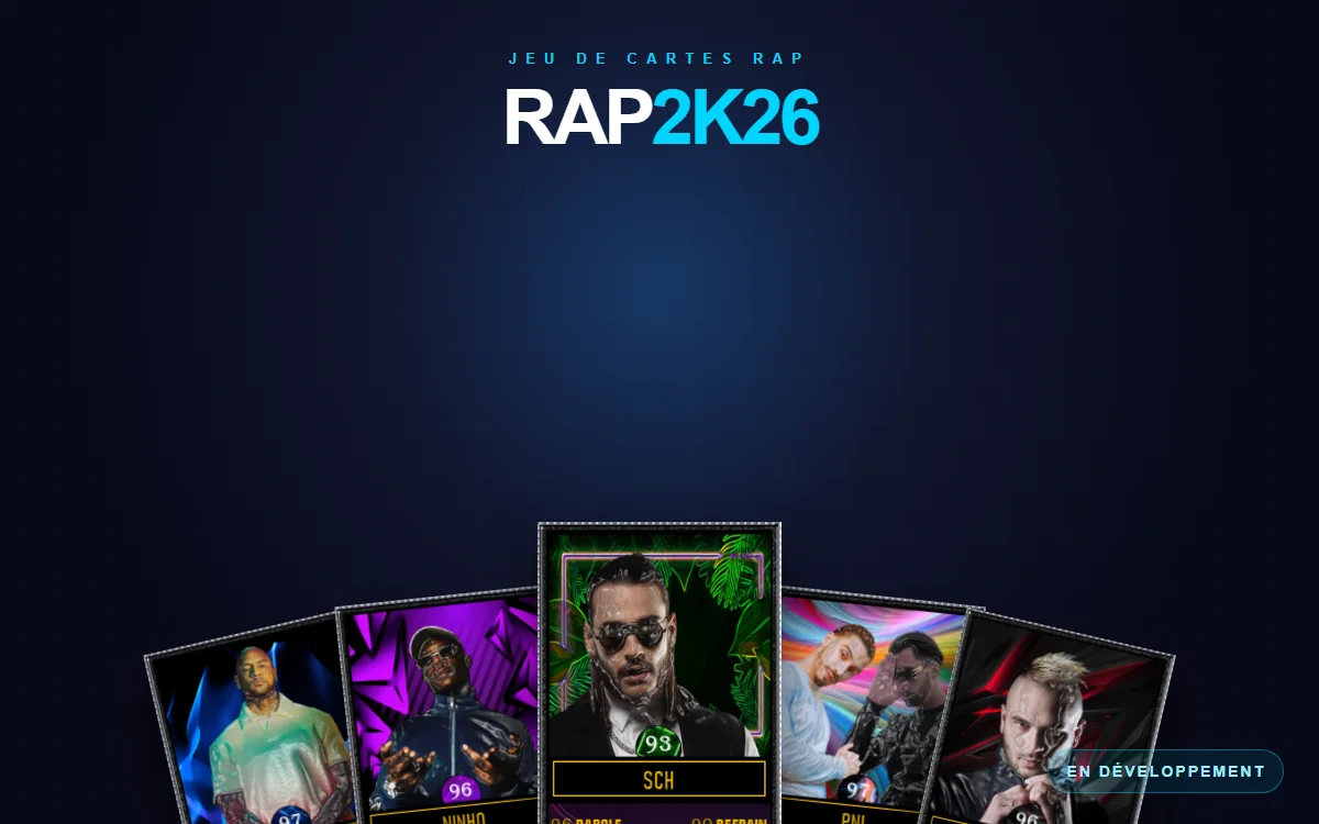 Aperçu actuel du jeu Rap2K26